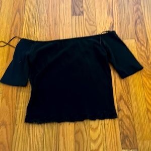 cute cropped off the shoulder top
